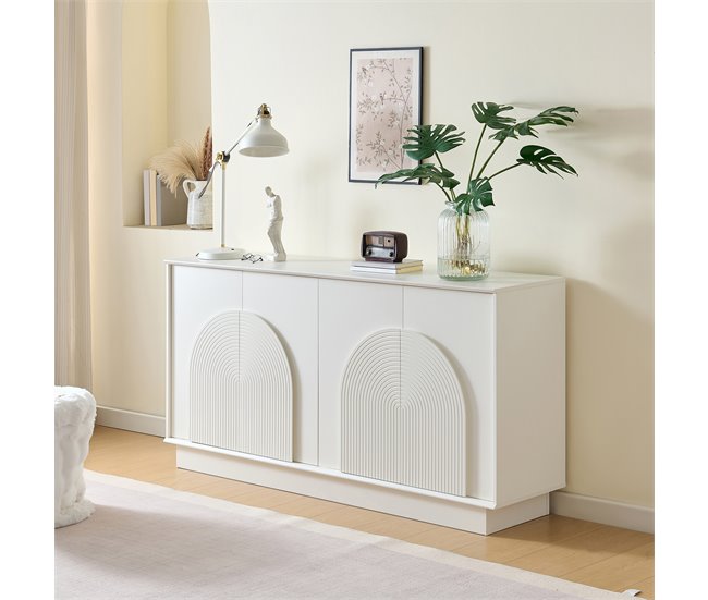 Aparador con 4 puertas Blanco