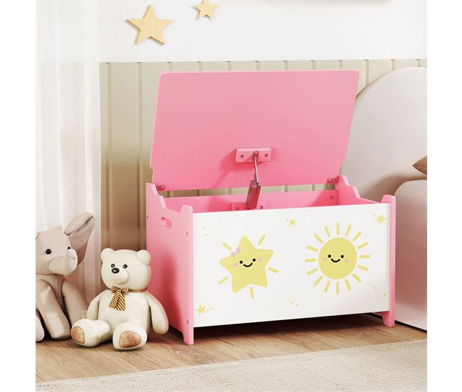 Caja Almacenaje Infantil MDF AIYAPLAY 60 Rosa