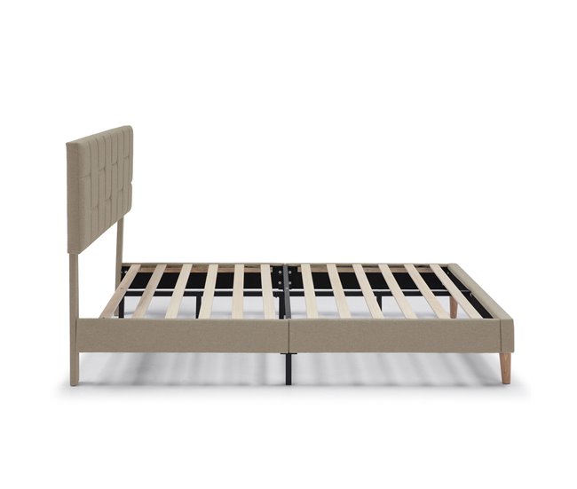Estructura de Cama tapizada Sorni 135x190 Beige