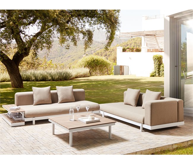 Beliani Conjunto de jardín Poliéster MISSANELLO Beige