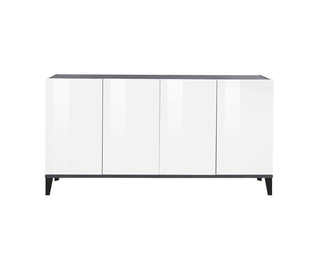 Aparador efecto madera 160 Blanco/ Gris