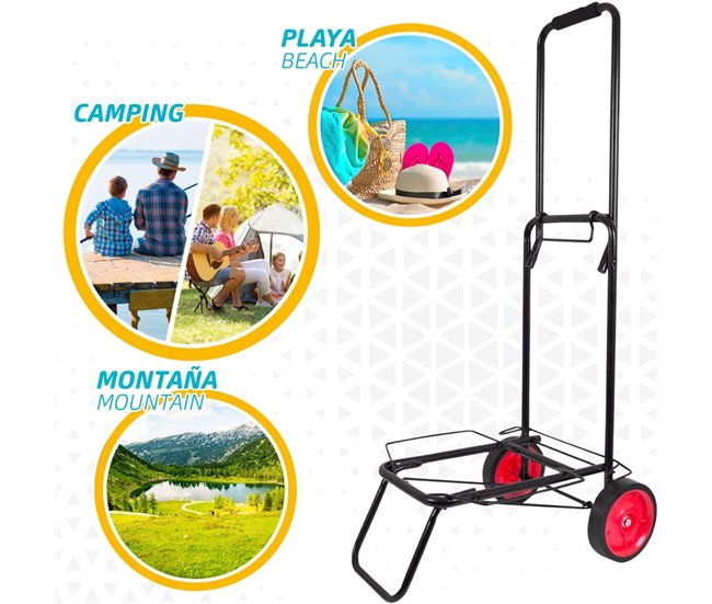 Carro playa plegable Aktive Beach Negro