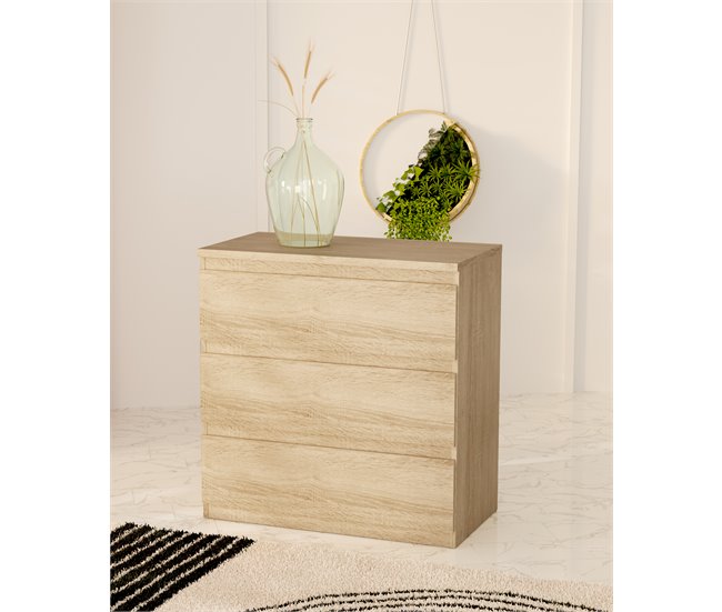 Cómoda con 3 cajones NEVADA II Roble