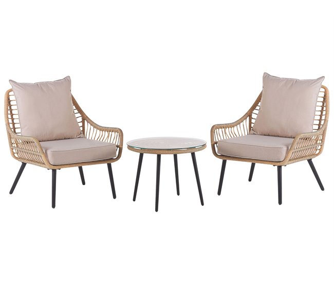 Beliani Conjunto bistro LAURETO Beige