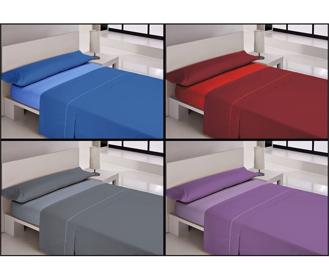 Juego sábanas DENVER poliéster surtido 