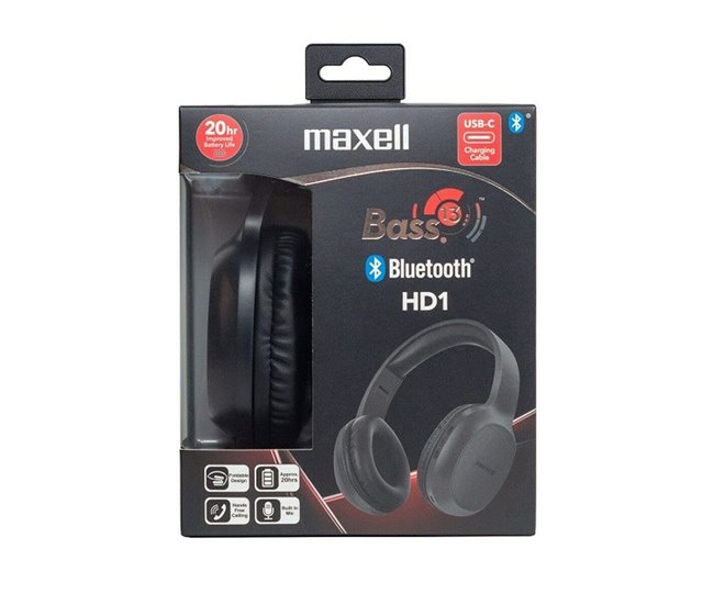 Auriculares Bluetooth MAXELL HD1 BASS Negro