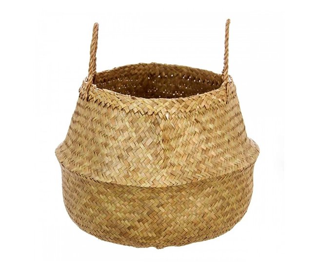WELL HOME - Cesta plegable de caña natural Marron