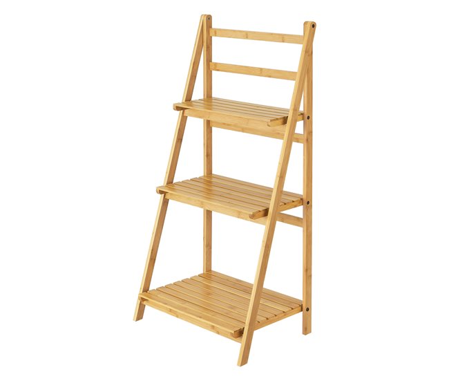 Estantería de escalera de bambú Lapua 3 niveles Natural