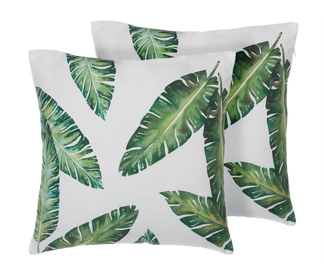 Beliani Cojín decorativo DIANELLA Verde Oscuro