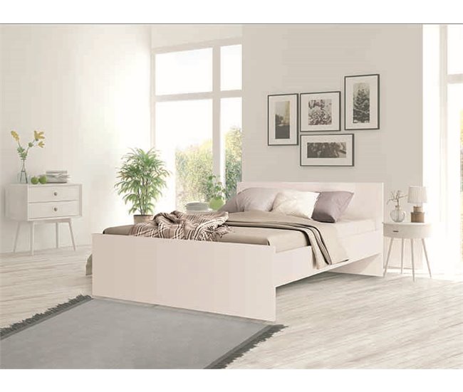 Cama NAIA blanco brillo Blanco