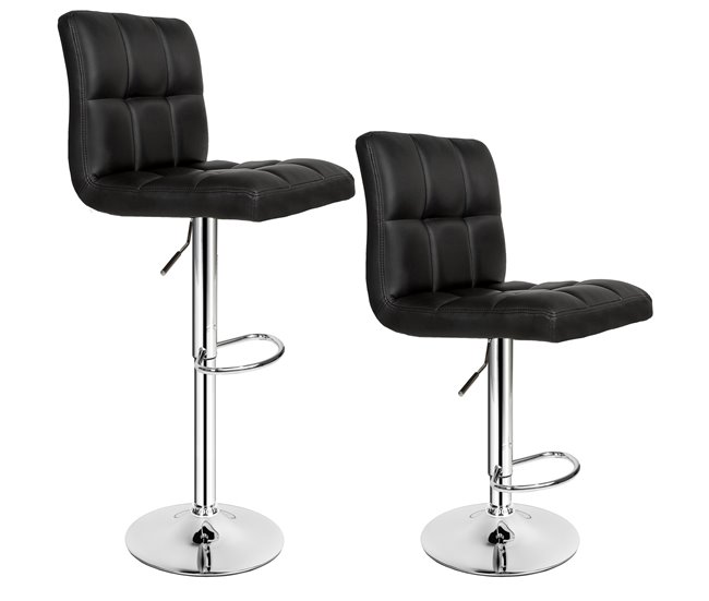 2 taburetes de bar Negro