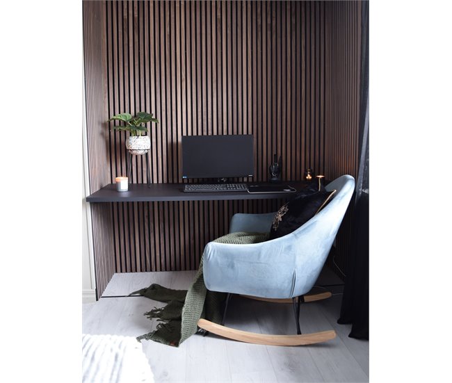 Beliani Sillón mecedora OXIE Gris Claro