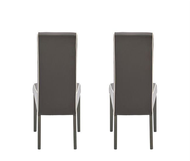 Pack de 2 sillas de comedor VERONA  Chocolate