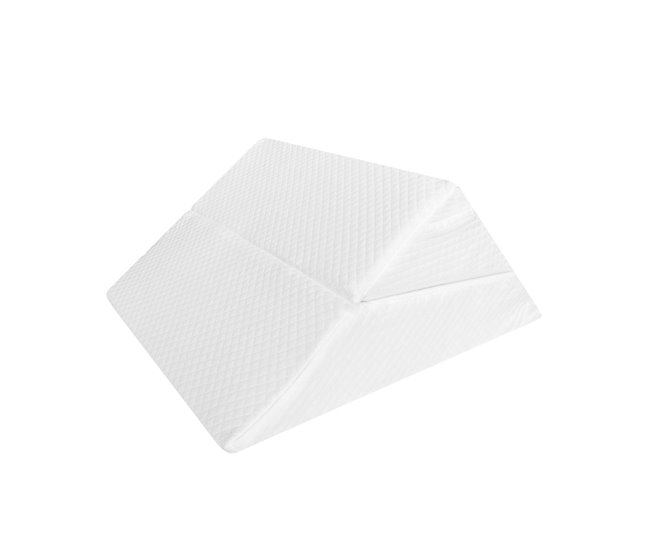 Acomoda Textil – Almohada de Lectura en Forma de Cuña. Blanco