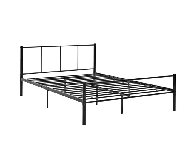 Cama matrimonio Laos con somier - metal Negro