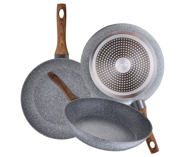Bateria de cocina 8 piezas con juego de sartenes Multicolor