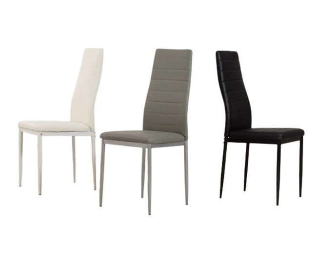 Silla de Comedor en Polipiel/metal Blanco