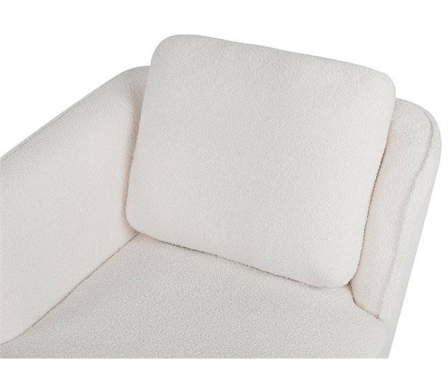 Beliani Chaise longue Bouclé ARTHEZE Crema