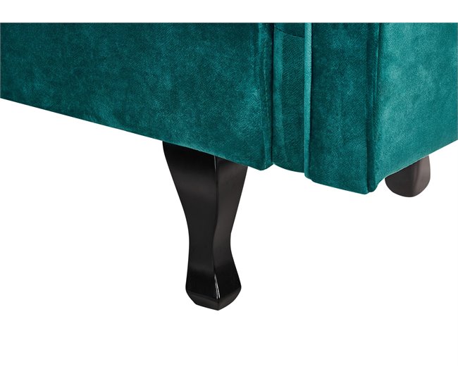 Beliani Chaise longue izquierdo Terciopelo LATTES Negro