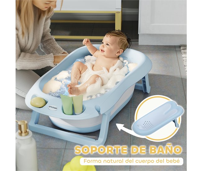 Bañera para Bebés PP, TPE AIYAPLAY Azul