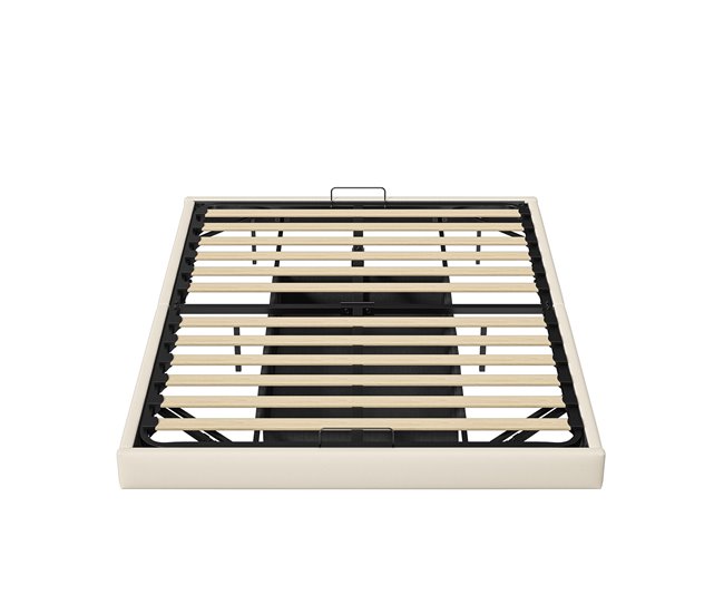 Cama con almacenamiento 200x140 Beige