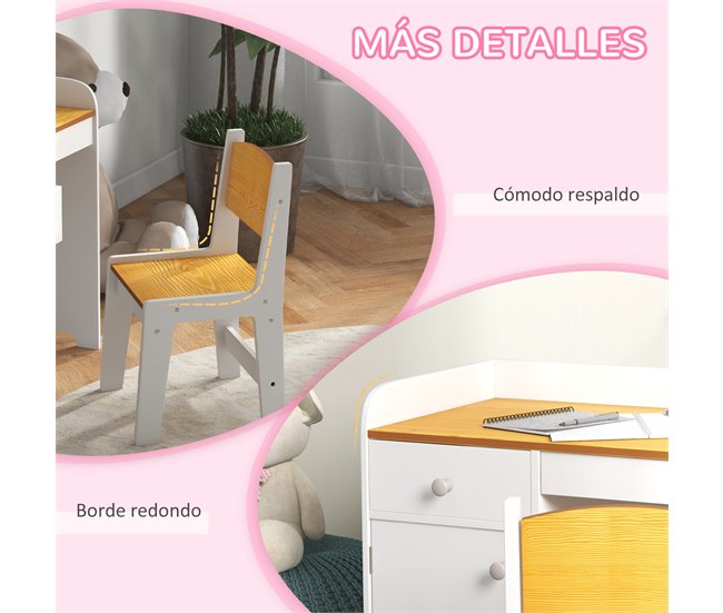 Escritorio para Niños MDF ZONEKIZ Blanco