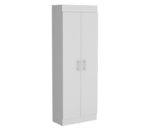 Alacena Nepal en melamina con 2 puertas y 5 estantes Blanco