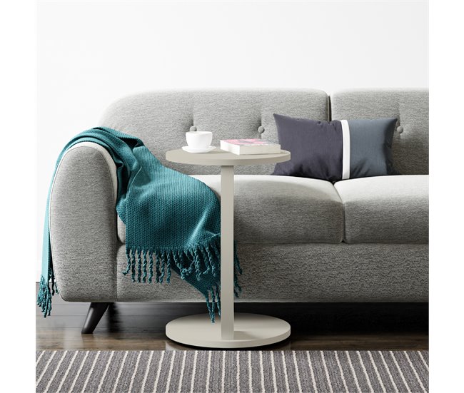 Mesa auxiliar Holeby con 4 ruedas 38x38 Arena