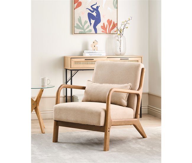 Beliani Sillón SKOVDE Beige