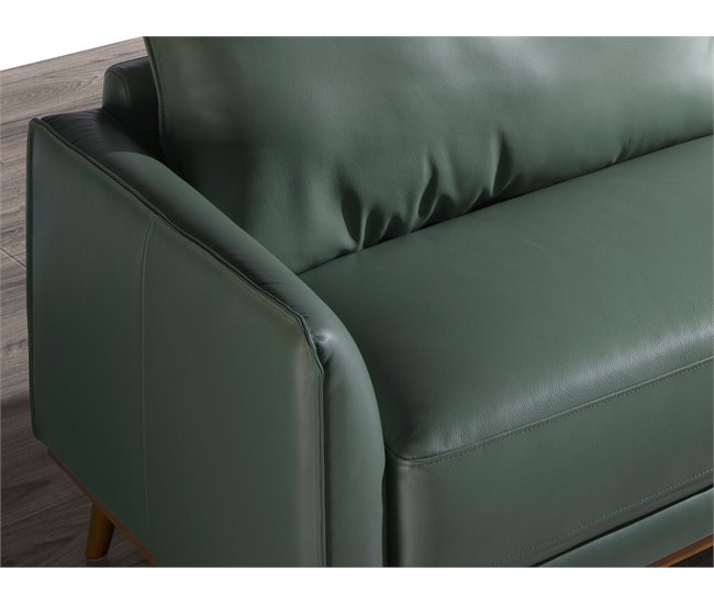 ANGEL CERDÁ Sofá chaise longue derecha piel Verde