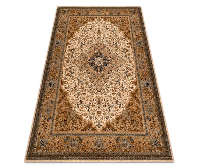 Alfombra de lana SUPERIOR PIENA Rosetón 200x300 Marron