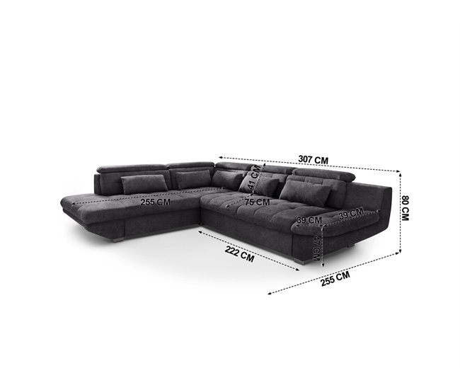 Rinconera convertible en cama ETERNITY Antracita