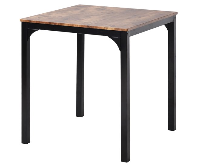 Conjunto de mesas y sillas de comedor 70x70 Marron