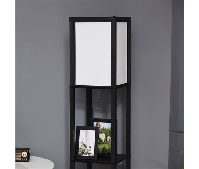 Lámpara de Pie HOMCOM B31-331V90BK Negro