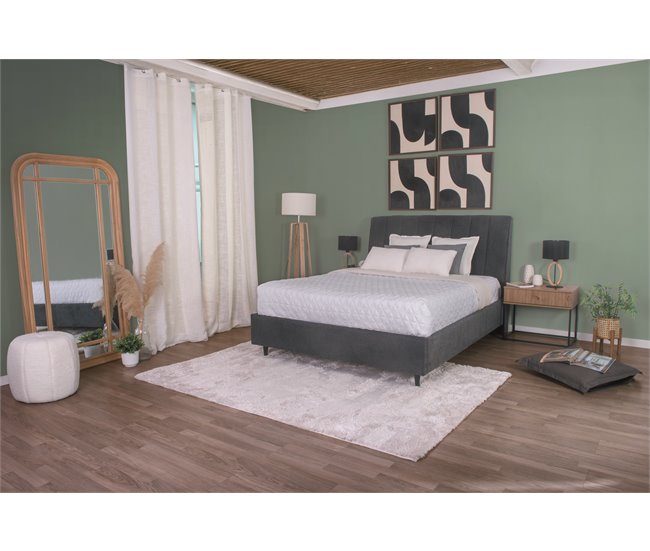 Cama MAJESTIC 150x190cm color gris Gris