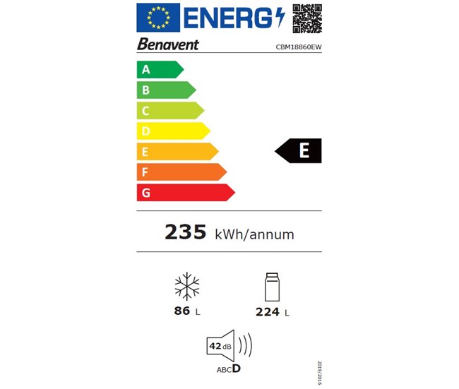 Combi 1,88 metros No Frost blanco BENAVENT CBM18860EW Blanco