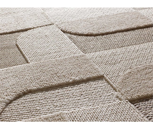 Alfombra con relieve de estilo étnico ELEMENT - ATTICGO 137x200 Beige