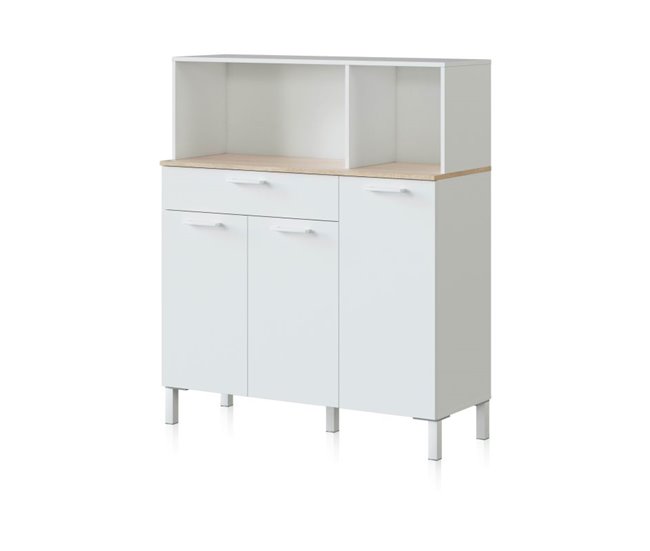 Alacena cocina Colin 3 Puertas 108 Natural/ Blanco