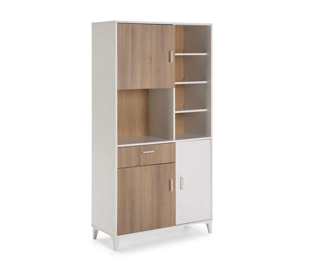 Buffet de cocina FRESH II. 3 Puertas. DMF. Roble/blanco Blanco/ Madera