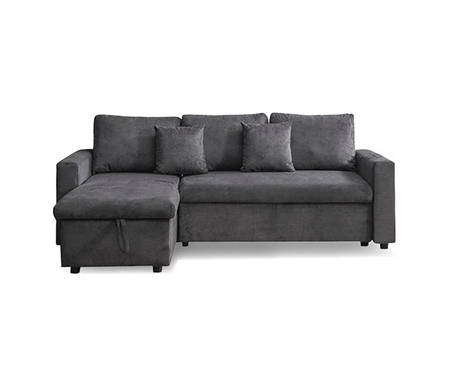 Chaise longue DRAKO reversible 3 plazas gris oscuro Gris Oscuro