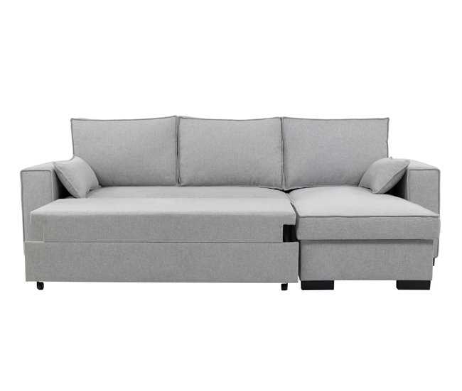Chaise longue con cama MARLON reversible 3 plazas gris Gris