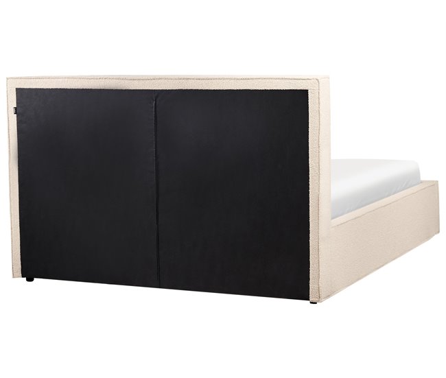 Beliani Cama con almacenaje Bouclé MOISSAC 177x224 Beige