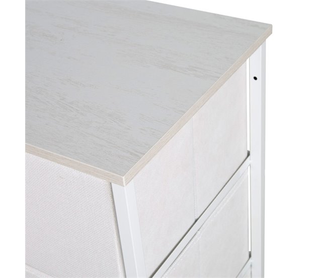 Max Home Cómoda 6 cajones de tela 80 Blanco