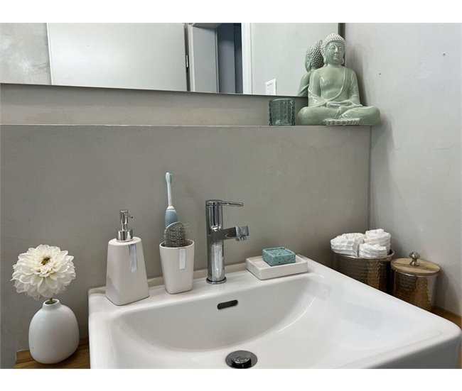 Beliani Conjunto de accesorios de baño SONANA Beige