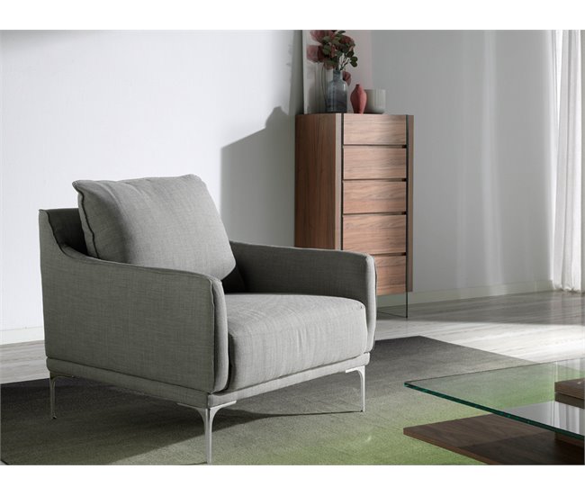 ANGEL CERDA Chifonier nogal y cristal templado Nogal