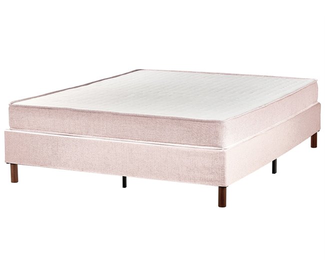Beliani Cama sin cabecero Poliéster COUNTESS 160x200 Beige