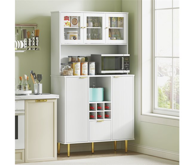 Alacena de Cocina MDF HOMCOM, hogar - cocina Blanco