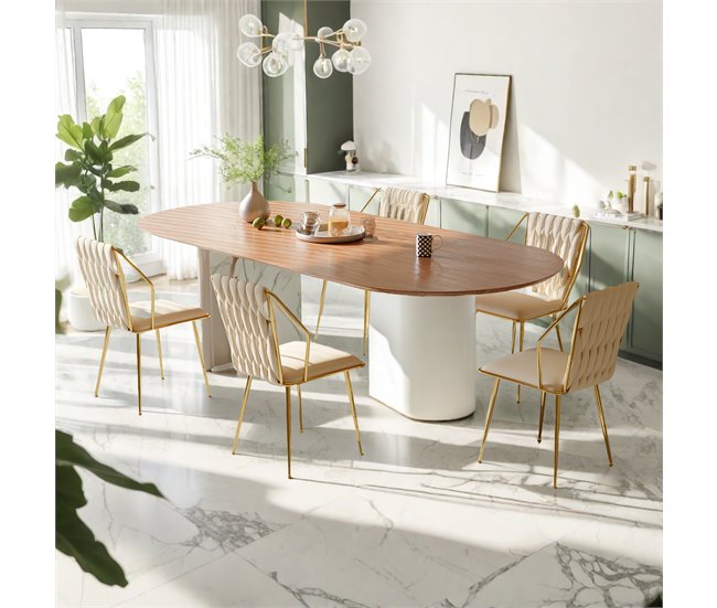 2 piezas, silla de comedor, silla de cocina, silla de salón Crema