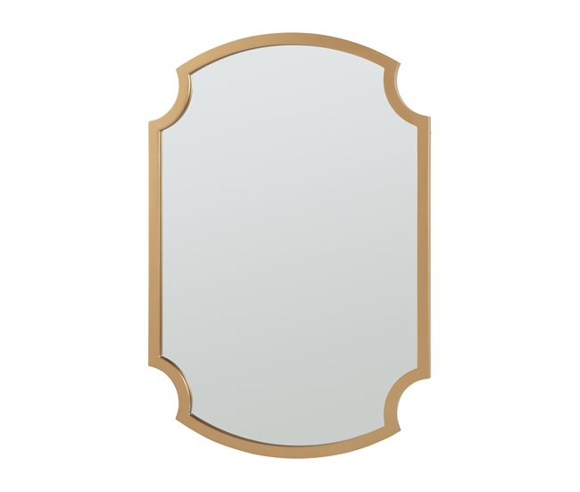 Espejo de pared Aura diseño atractivo MDF Dorado