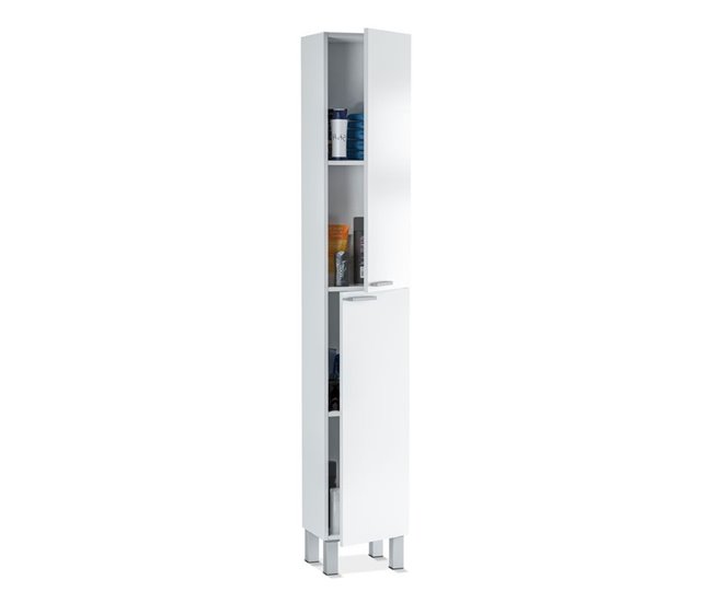 Columna de baño Koncept 2 puertas Blanco brillo Blanco